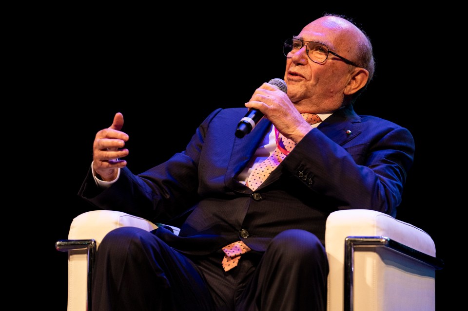 Ernesto Pellegrini speaking at an event.