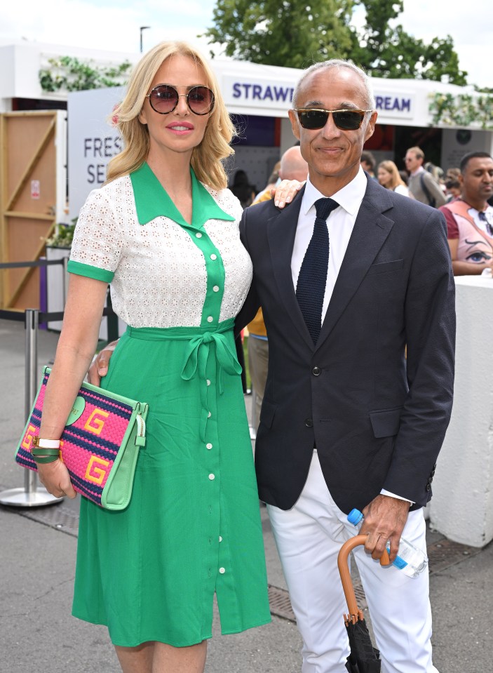 Amanda Cronin and Andrew Ridgeley at Wimbledon.