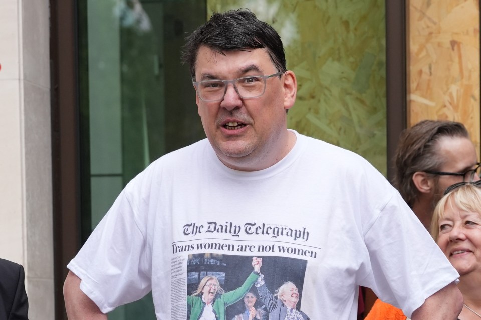 Graham Linehan, Father Ted co-creator, outside a court.