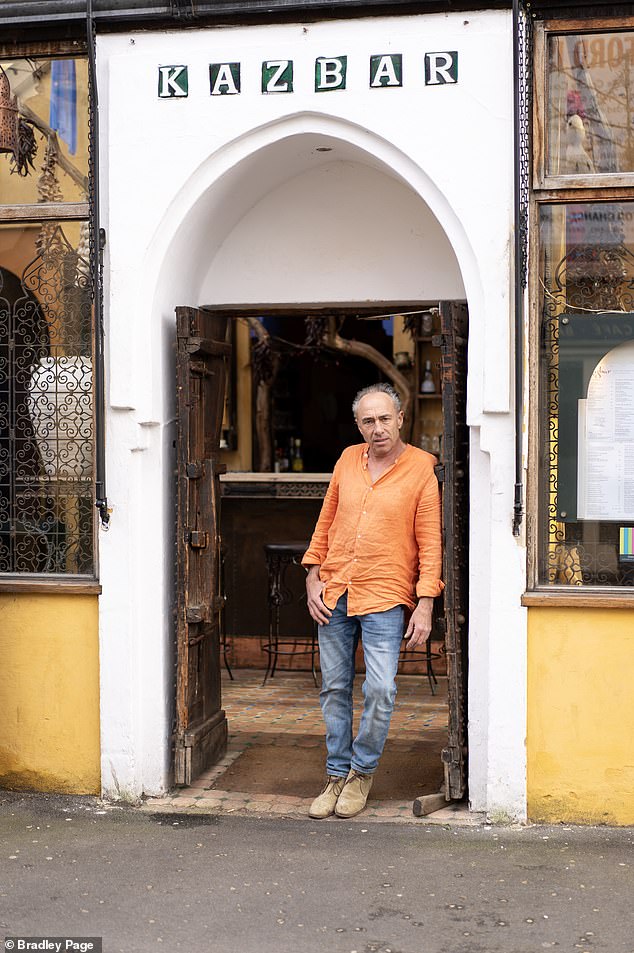 Clinton Pugh pictured outside of his restaurant Kazbar which is a tapas bar on Cowley Road, Oxford. He has now sold the business