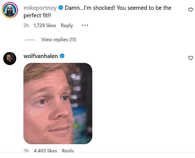 Rockers including Mike Portnoy and Wolf Van Halen reacted with disbelief