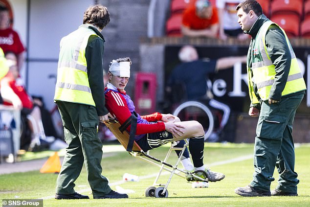 Aberdeen star Jack MacKenzie was left bloodied after a nasty incident involving his own fans