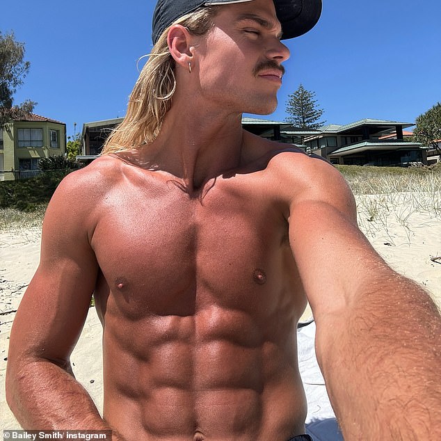 Geelong star Bailey Smith is well known to fans for flaunting his sixpack on Instagram (pictured) - but his physique isn't always a source of pride and joy for him