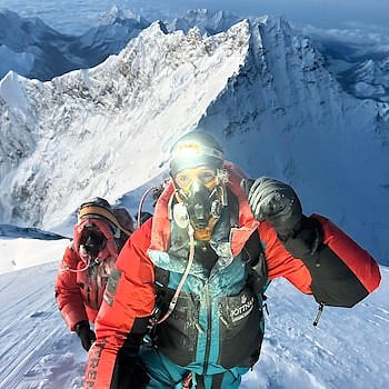 The adventurer reached the 8,849m peak of the Himalayan mountain in the early hours of Sunday morning and is expected to descend to base camp today