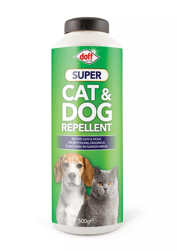 DOFF Super Cat & Dog Repellent bottle.