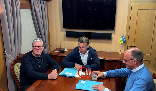 Emmanuel Macron was at the centre of fake internet accusation that he had hidden a bag of cocaine while meeting Keir Starme and Friedrich Merz