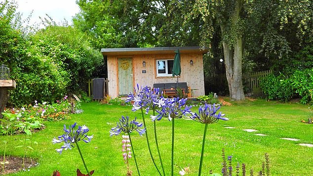 Mark Short and Lawrence Wolfe invested £16,000 in the pretty cabin, set in a secluded spot at the end of their garden in Swafield, Norfolk