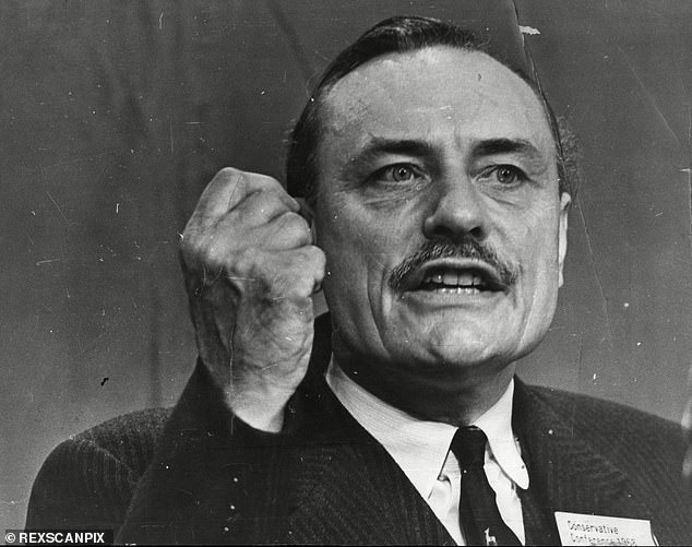 The PM sparked fury among left-wing MPs by appearing to borrow from Mr Powell's controversial 'Rivers of Blood' speech