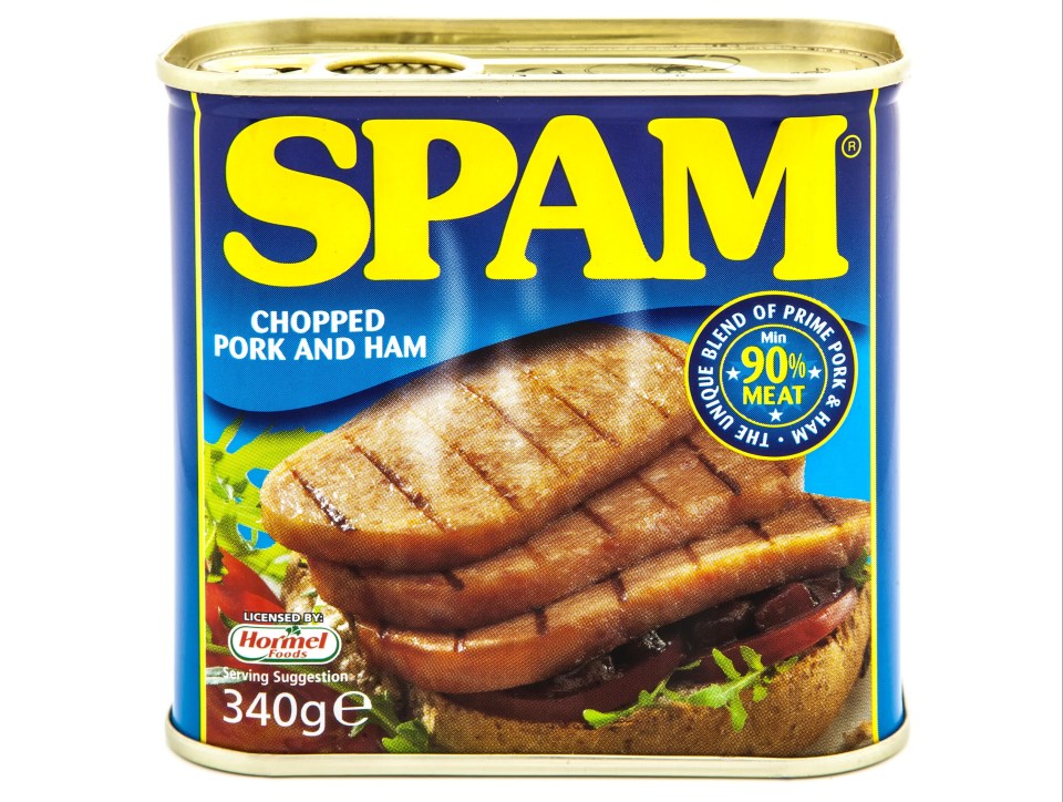 Can of Spam chopped pork and ham.