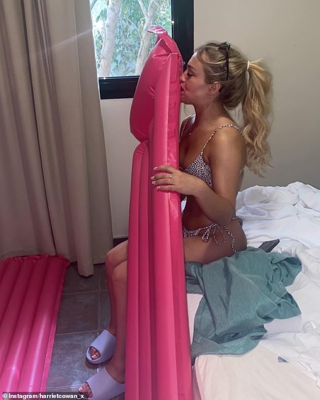 New Diddly Squat farmhand Harriet Cowan swapped her wellies for a bikini as she she enjoyed a sunshine getaway this week after making her debut on Clarkson's Farm