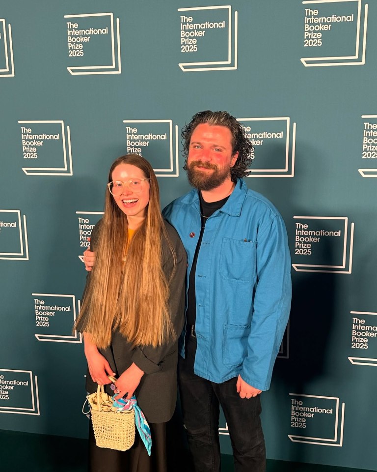 Jessie Cave and her boyfriend at the International Booker Prize 2025.