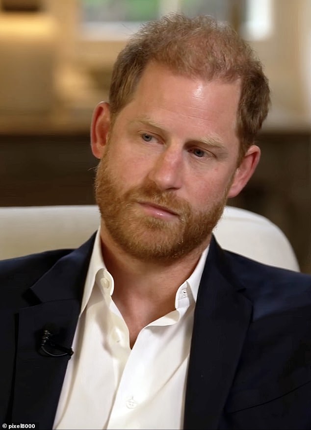 'There is a look of utter desolation on Prince Harry 's face as he delivers his latest bombshell interview,' writes Sarah Vine