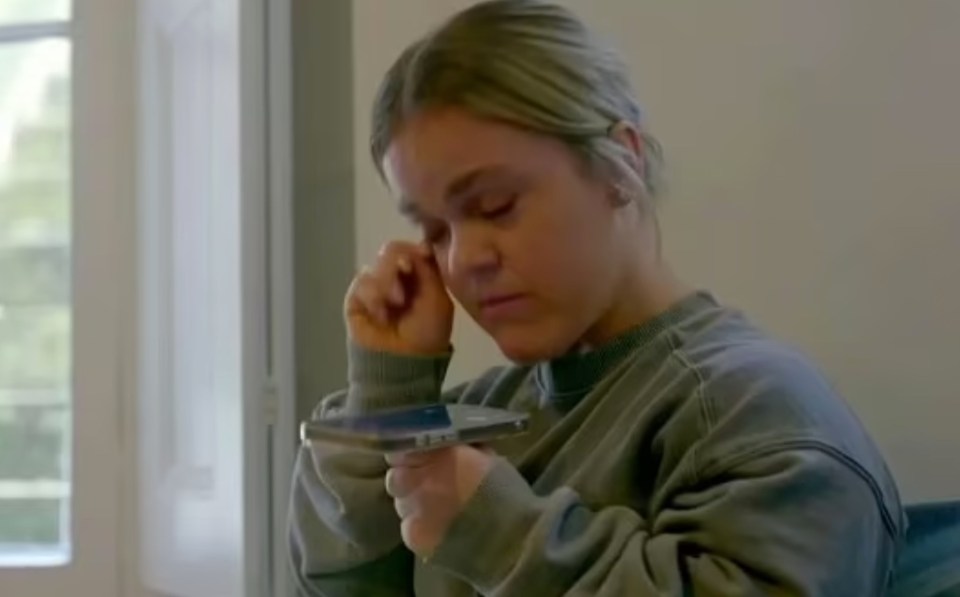 Ellie Simmonds on a phone call with her birth mother.