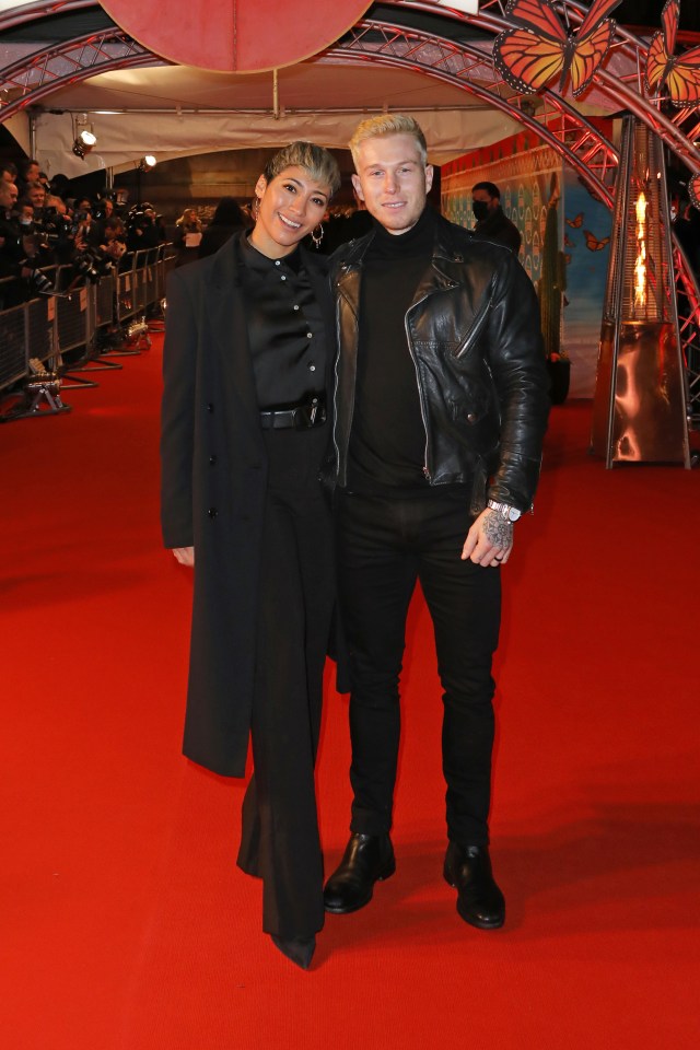 Karen Hauer and Jordan Wyn-Jones at the Luzia premiere.