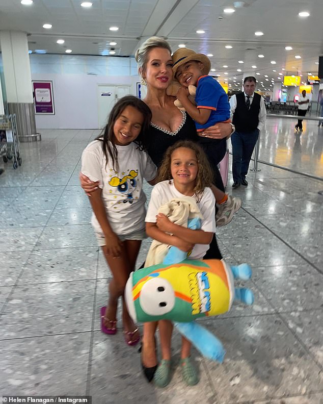 It comes as Helen reunited with her three children Matilda, nine, Delilah, six, and Charlie, three, after they enjoyed a holiday with their dad Scott in Dubai
