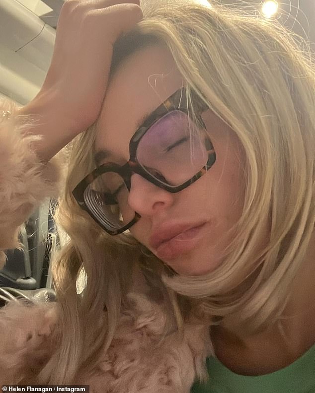 Helen Flanagan looked dejected while posing for her latest Instagram post on Wednesday - after admitting she's lost her £3.5million-a-year fortune and struggles to afford a cab