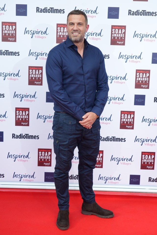 Jamie Lomas at the Radio Times Soap Awards 2024.