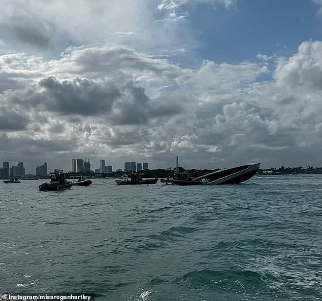 Shell-shocked onlookers whipped out their phones to capture the dramatic moment the Miami Coast Guard swarmed the yacht from the shore