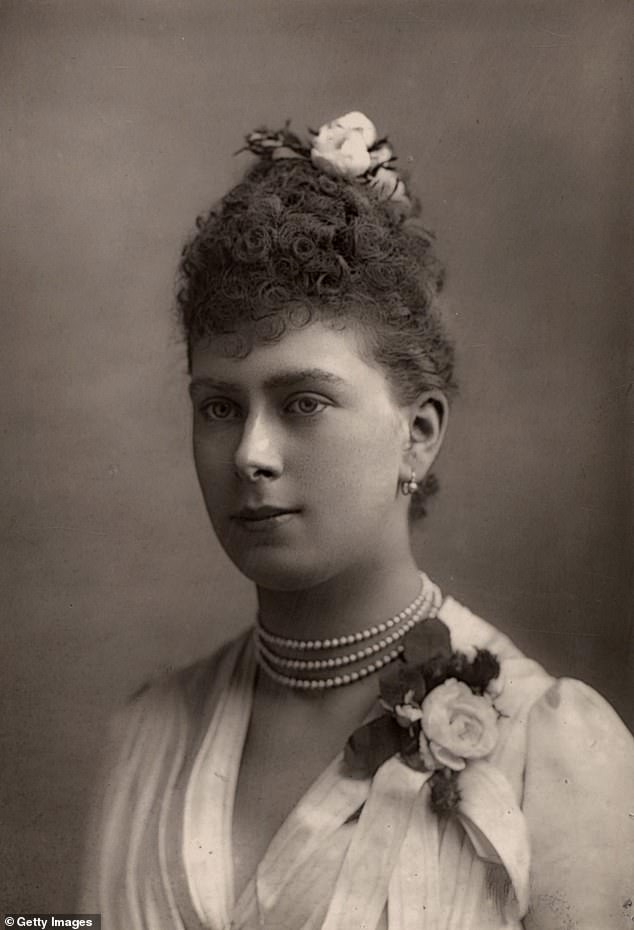 Almost exactly 48 years later, on May 26 1867, the then-Princess Mary of Teck (pictured) was born in the same room as Victoria