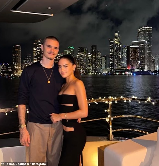 Romeo Beckham's girlfriend Kim Turnbull is being made the 'scapegoat' in the feud between Brooklyn and David - with Nicola Peltz 'at the centre' of the rift