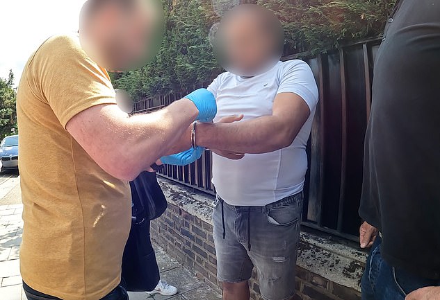 The moment Ebid was arrested by National Crime Agency (NCA) officers in Hounslow, West London, on June 21, 2023