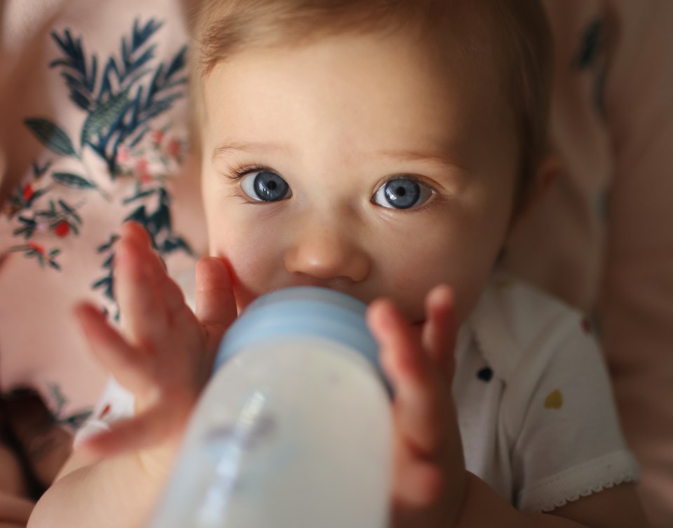 Portrait of a 1 year baby girl
