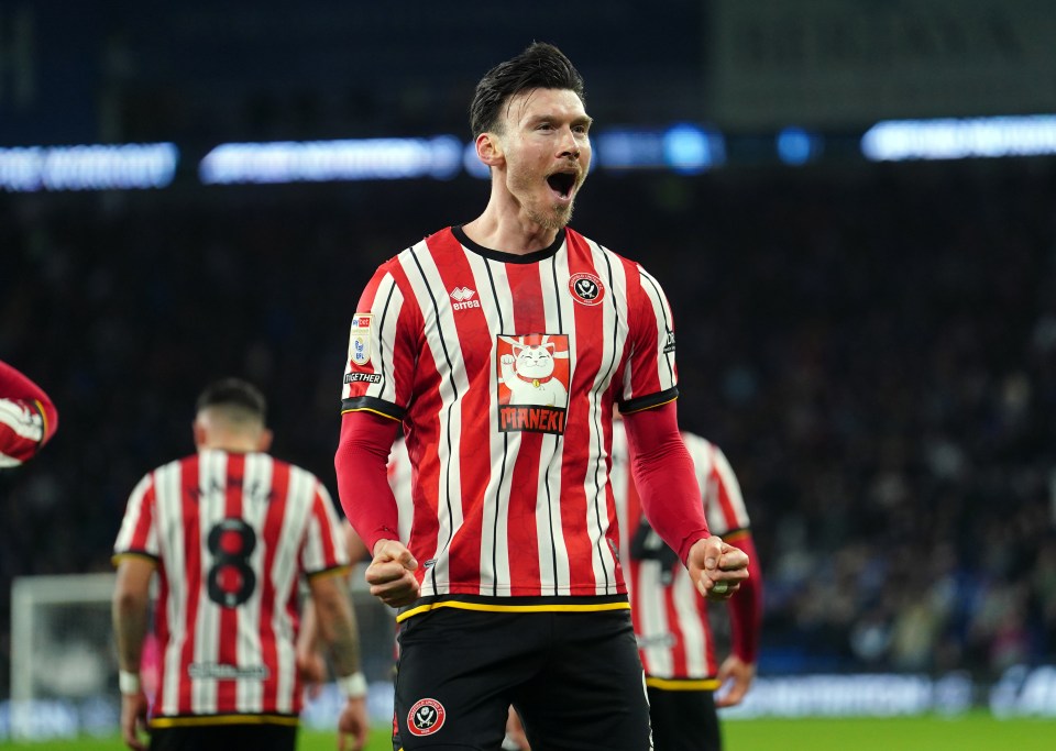 Kieffer Moore celebrating a goal.