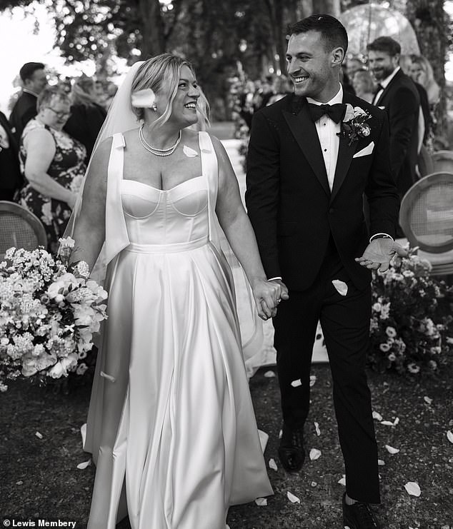 On her wedding day, Tally Rye looked and felt stunning in her bespoke gown. Yet cruel trolls seemed to take exception to her confidence as a size 14-16 bride and that her husband Jack – ‘conventionally good looking’ – was slimmer than she was