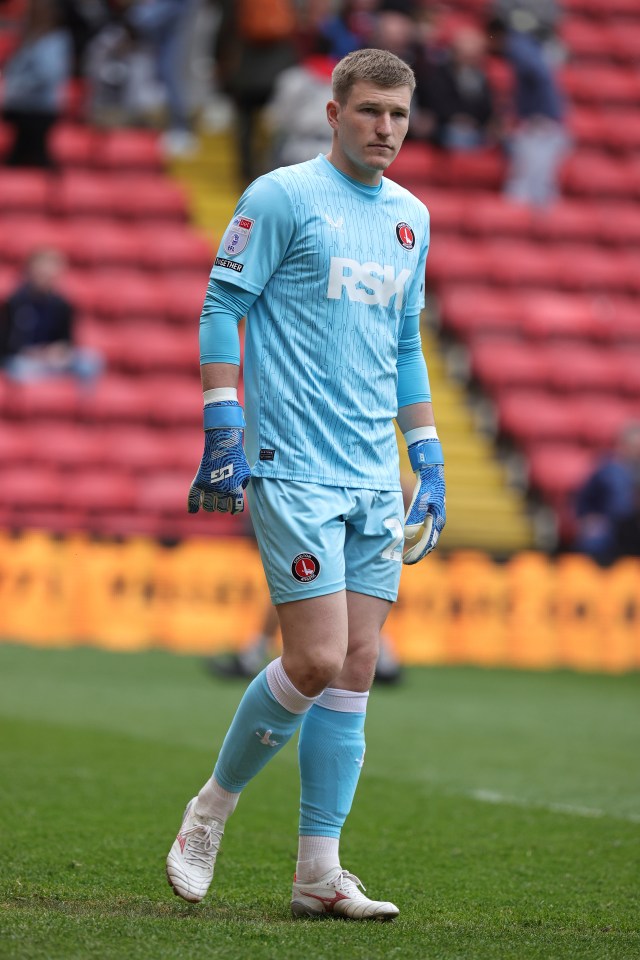 Will Mannion of Charlton Athletic during a soccer match.