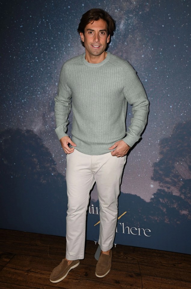 James Argent at a podcast recording.
