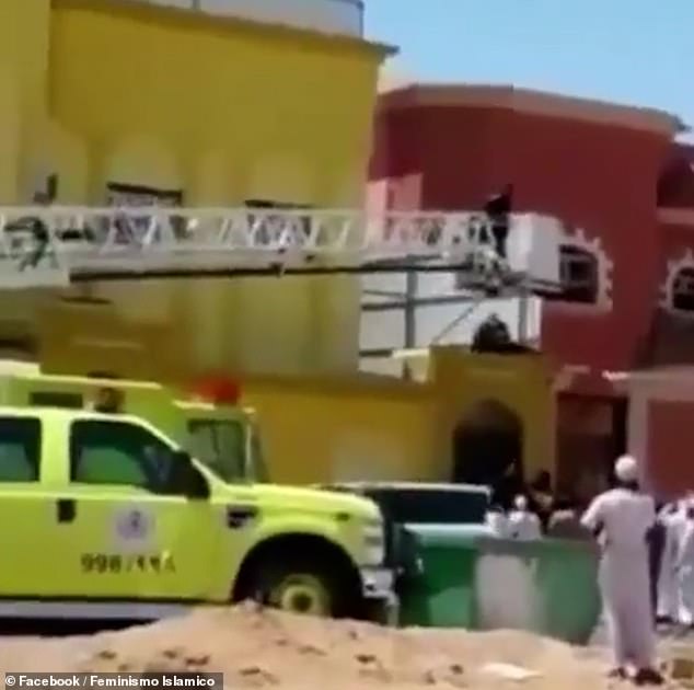 Harrowing video footage shows women climbing onto the roofs of facilities, trying to escape