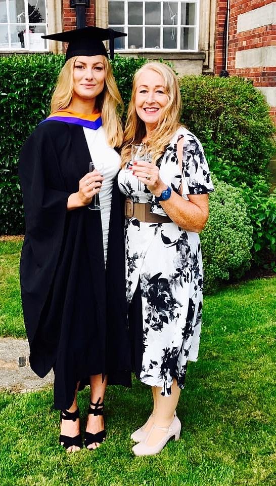 MailOnline understands that police quickly marked the tragedy as non-suspicious after discovering a note disclosing Ms Damarell's intentions. Pictured: Ms Damarell and her mother Liz Samuels