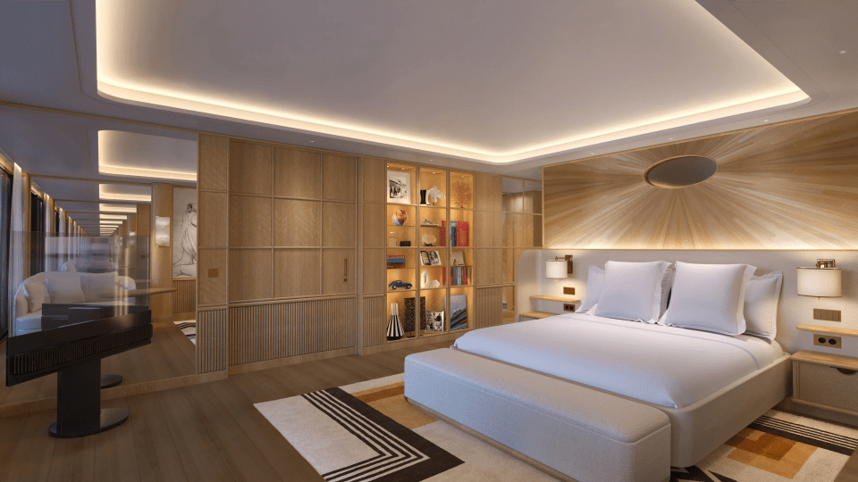 Seaview suite on a $450 million superyacht.