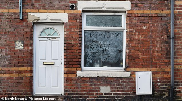 Some empty homes in County Durham even had the words 'rent me' rubbed onto the front window last year