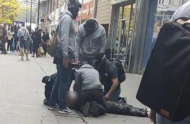 Undercover police officers also swooped on a suspected Iranian terrorist in Swindon on Saturday after posing as customers in a café