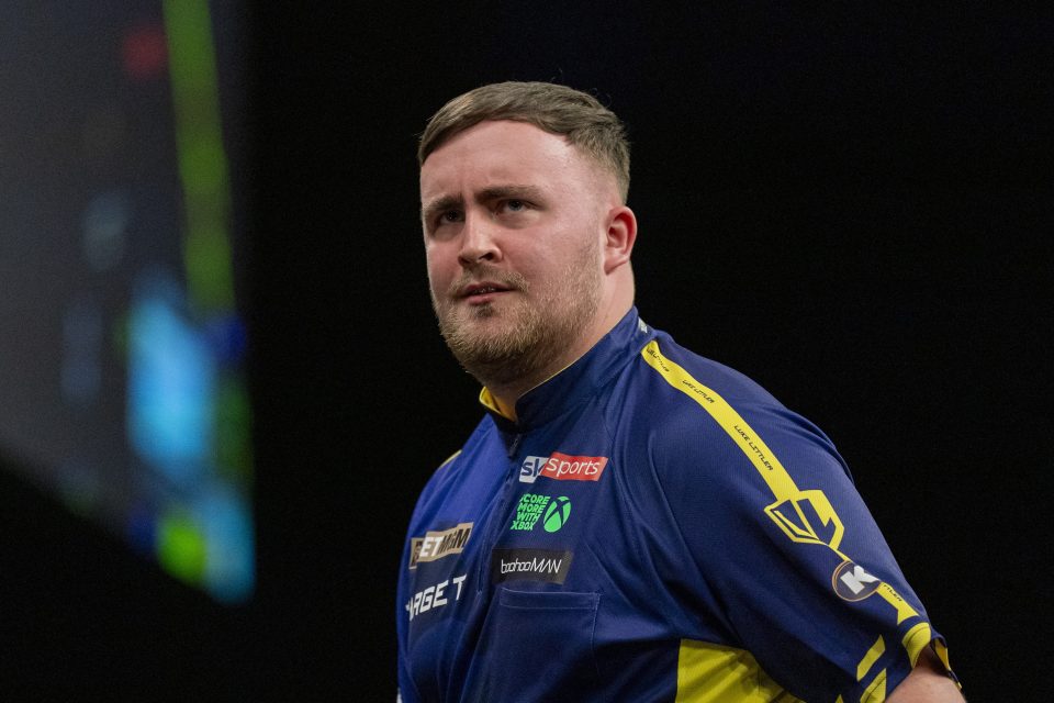 Luke Littler at the BetMGM Premier League Darts.
