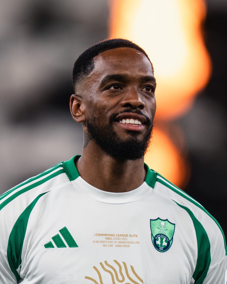 Ivan Toney of Al Ahli in his team jersey.