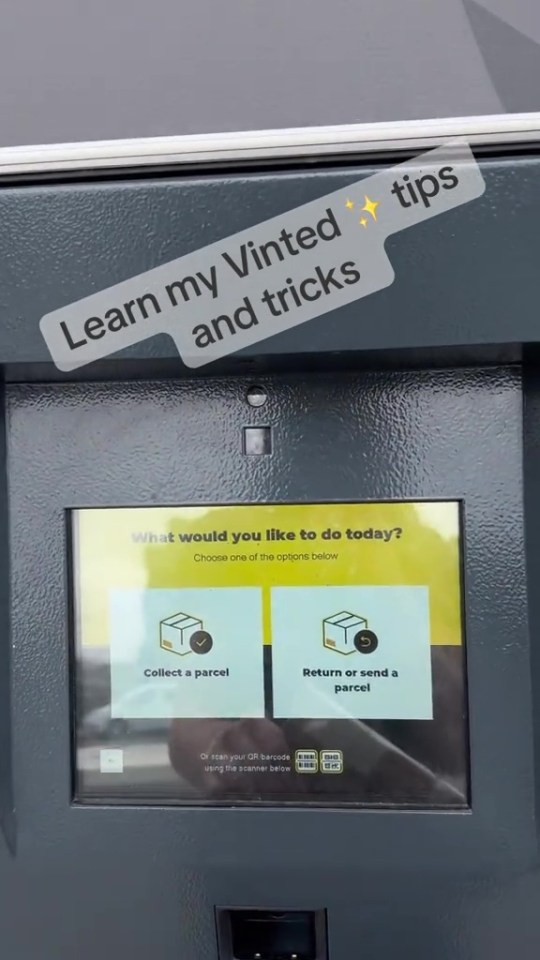 Vinted parcel collection and return kiosk.
