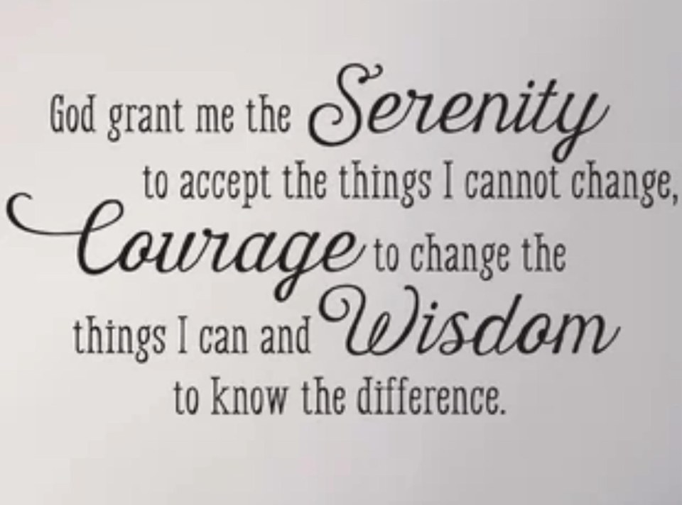 Serenity Prayer.
