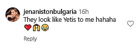 The advert left many of Jennifer's fans in hysterics, and they were quick to share their amusement in the comments