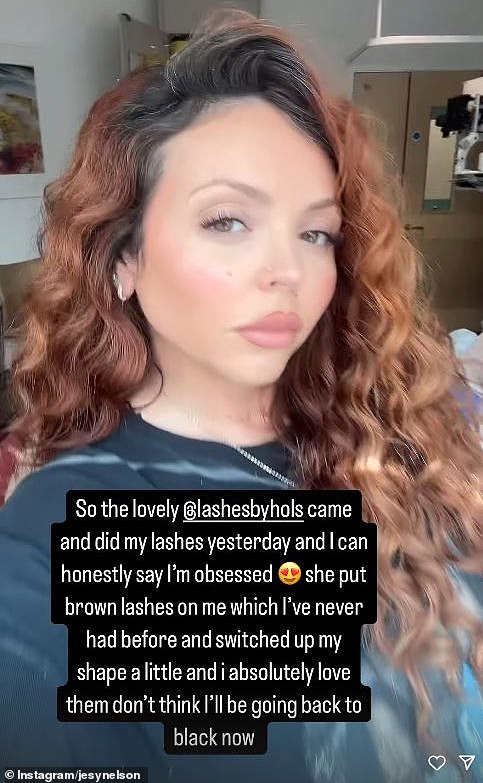 The singer took to her Instagram Story on Thursday to share that she's had her lashes done while in hospital