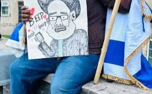 The man said he was detained last September over the cartoon showing the former secretary-general of Hezbollah Hassan Nasrallah with a pager and the words 'beep, beep, beep'