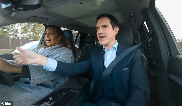 The pair enjoyed a hike and a boat ride before Alison drove Jimmy to one of his tour performances in Kendal - and the TV funnyman got unusually candid
