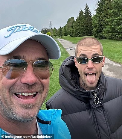 Pop superstar Justin Bieber, 31, got an early start on Father’s Day celebrations, as he was pictured in his native Canada golfing with his dad Jeremy, 49, on Sunday in an Instagram post