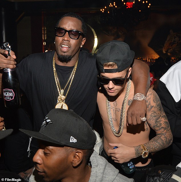 The post came days after reps for the singer issued a clear denial that he had been abused by Sean 'Diddy' Combs when he was younger. Pictured in 2014 in Atlanta