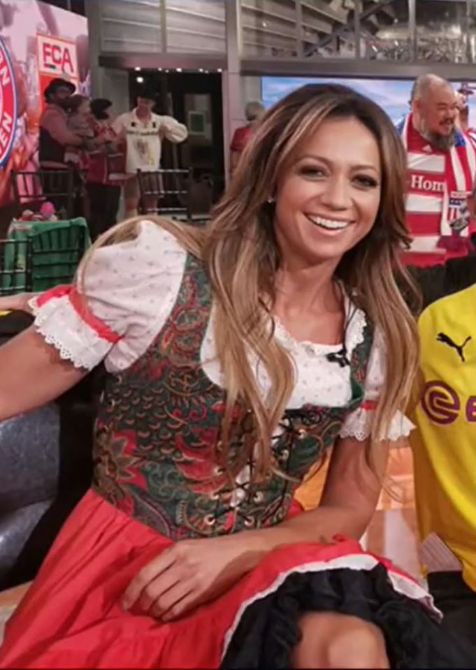 Kate Abdo in traditional German dress.
