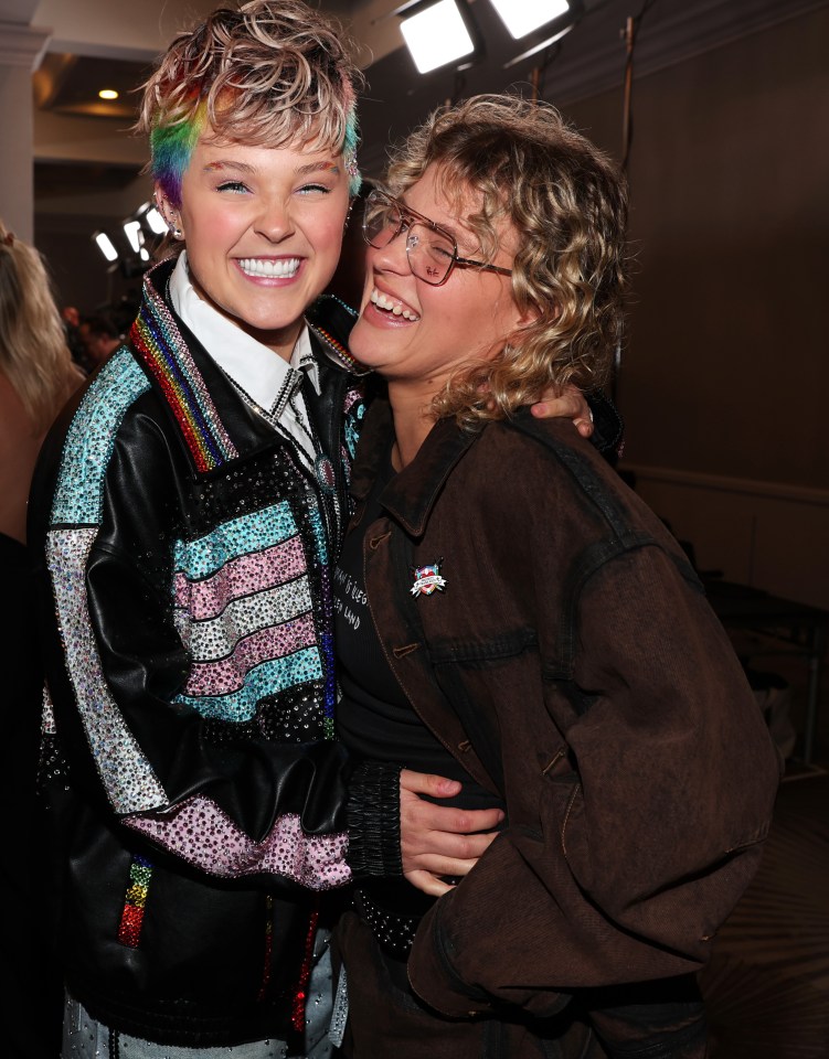 Jojo Siwa and Kath Ebbs at the GLAAD Media Awards.