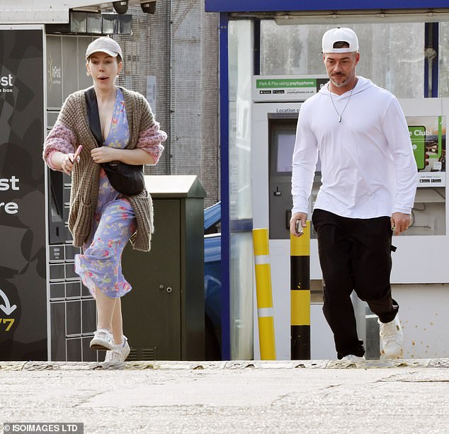 Katherine Ryan, 41, stepped out with husband Bobby Kootstra in London on Friday in her first sighting since she learnt her shock 'real biological age' amid her skin cancer battle