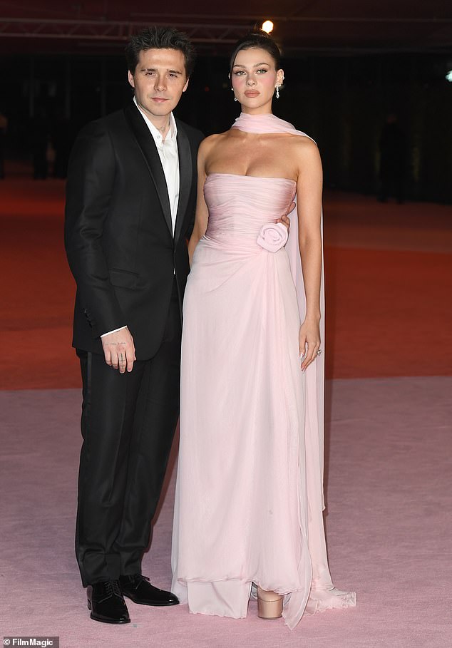The Beckham family have been at the centre of a feud that has pitted Brooklyn, 26, and his wife Nicola , 30, on one side, and the rest of the family on the other (pictured in 2023)