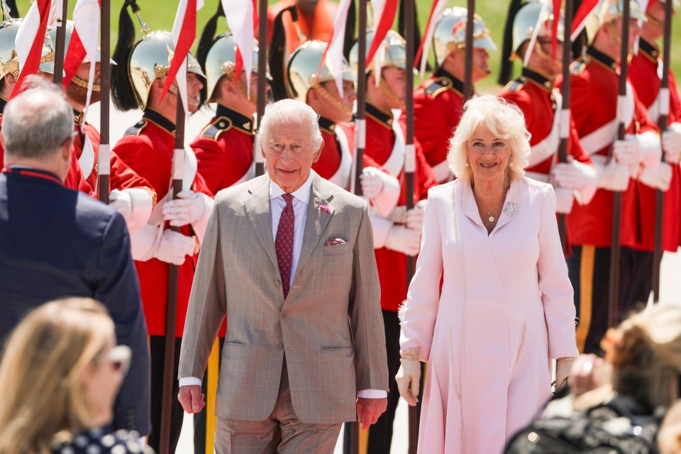 King Charles III and Queen Camilla are greeted upon arrival in Ottawa.